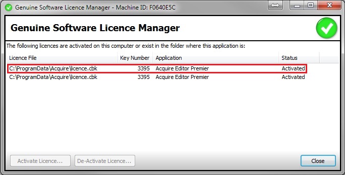 Deactivating your Software using the Licence Activation Manager – Knowledge  Base